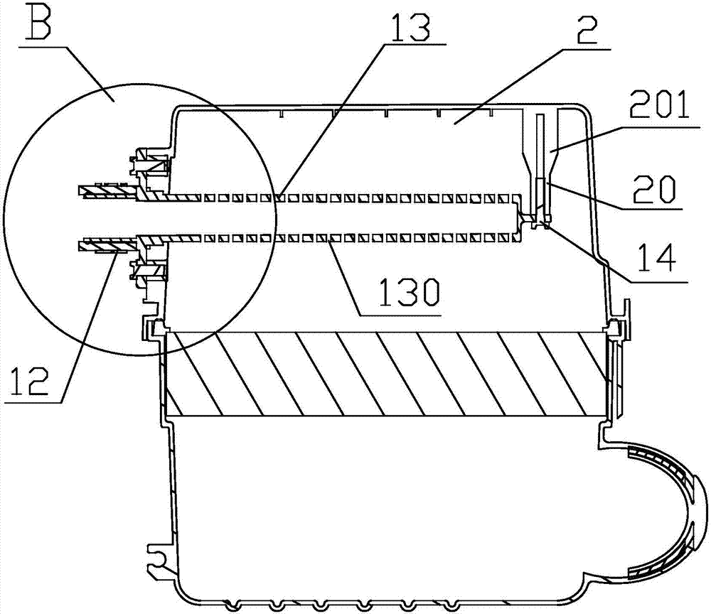 Turbo supercharged engine air inlet system noise reduction structure