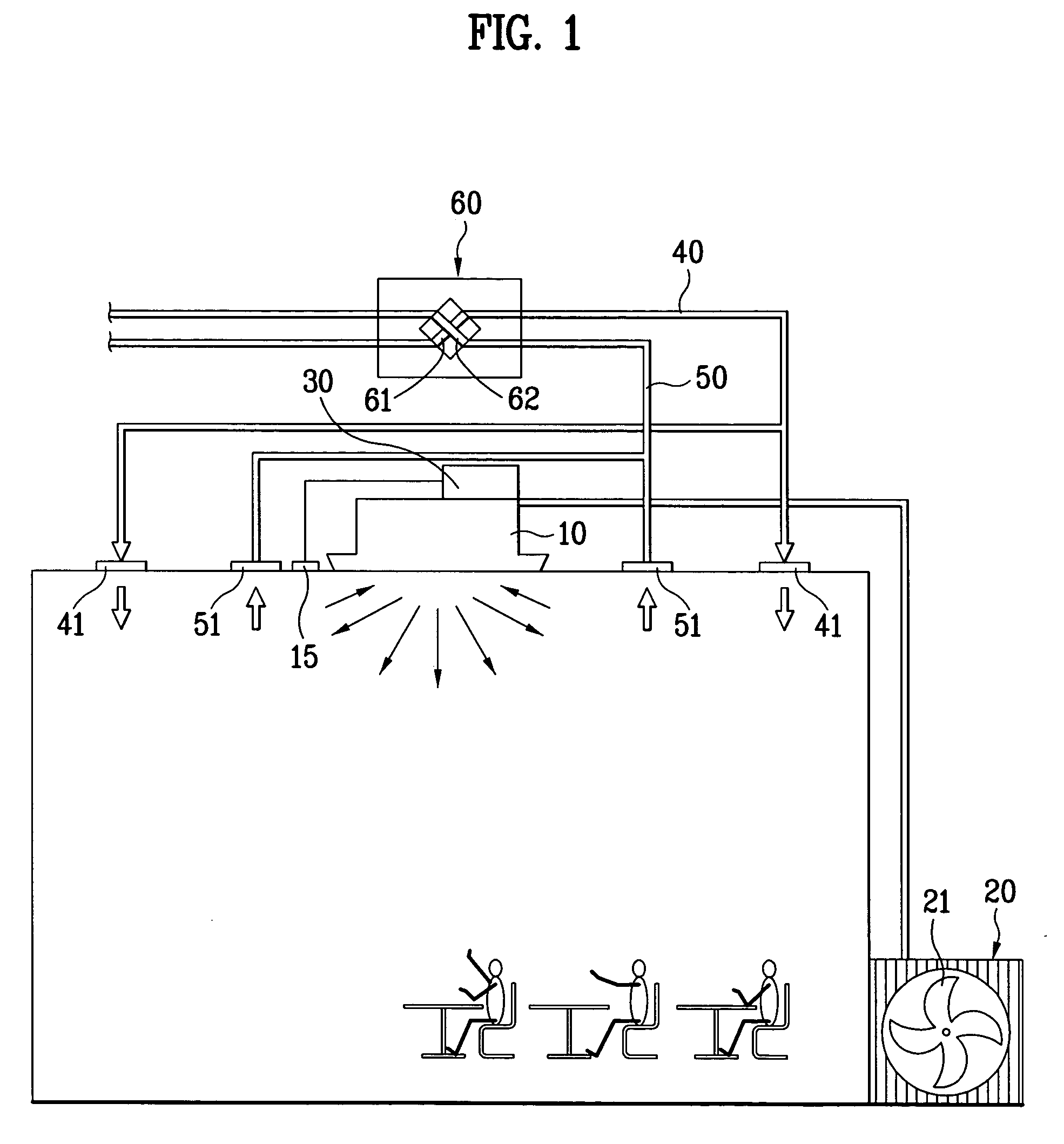 Method for controling air flow rate of air conditioning system