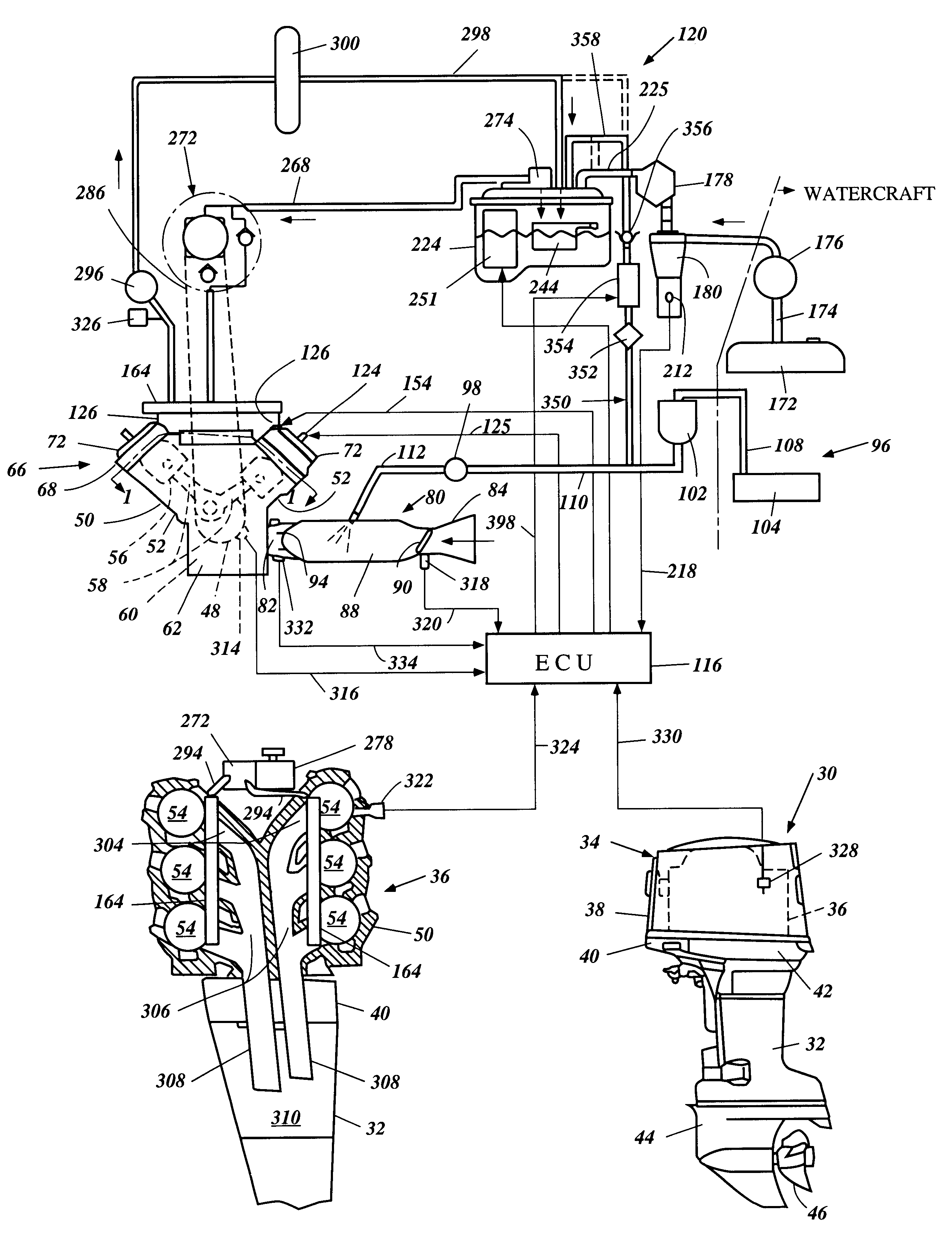 Fuel injection system for marine engine
