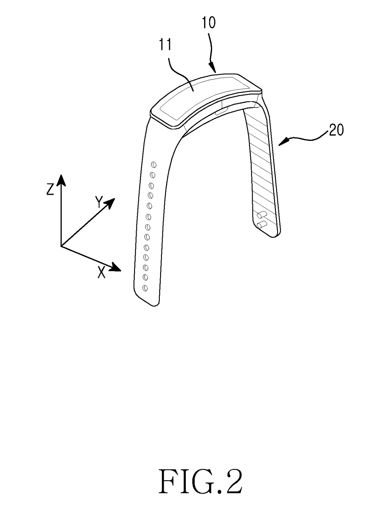 Curved body and wearable device therewith