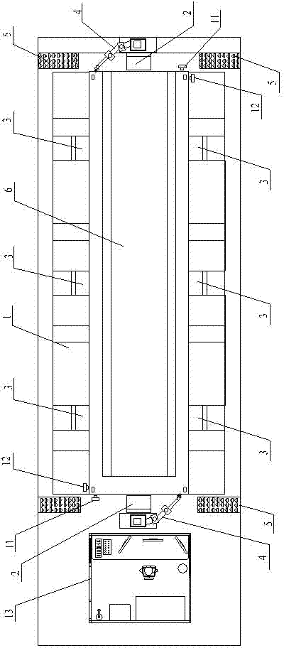 Automatic container loading and unloading equipment with fixing spin locks