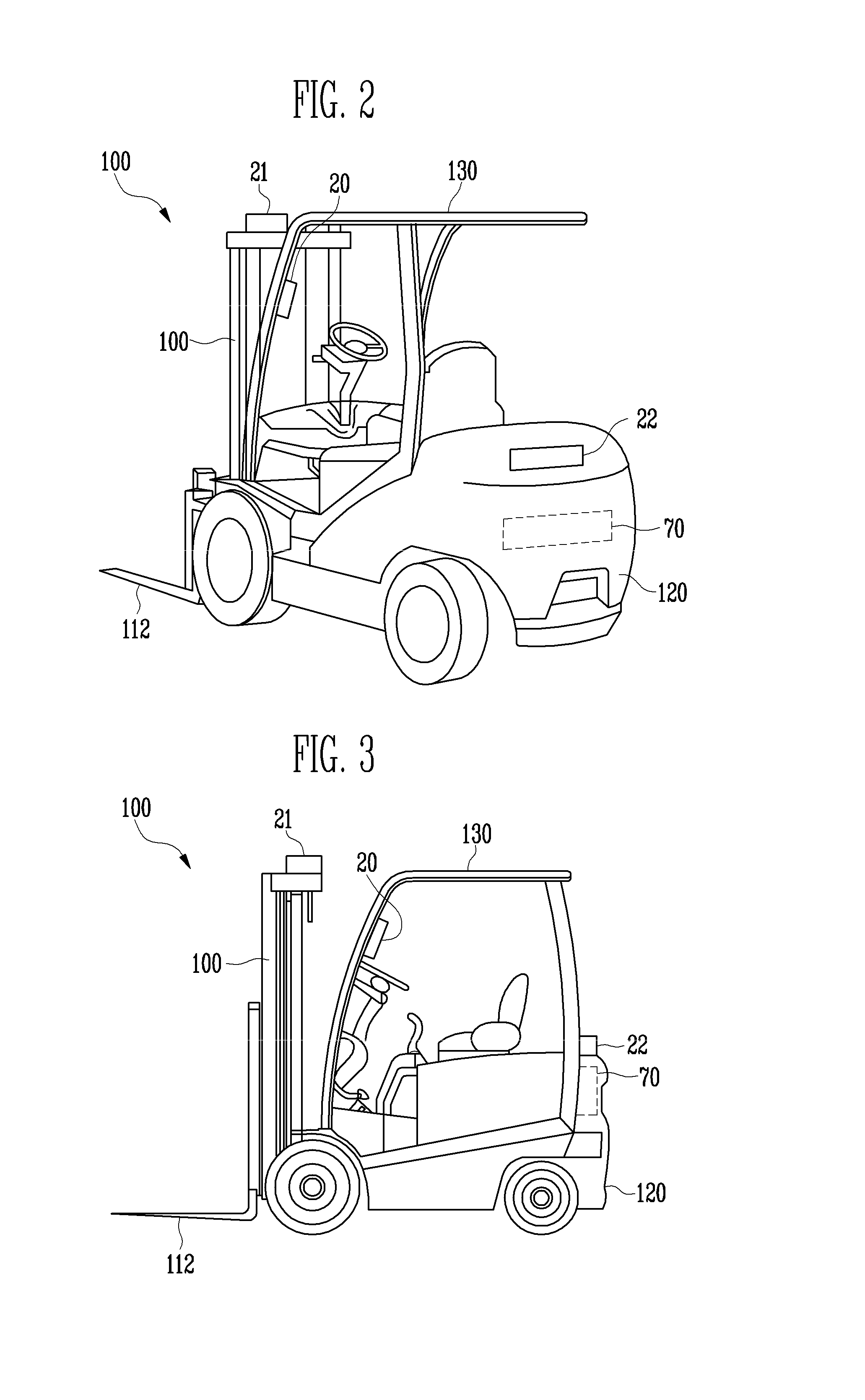 Forklift managing device