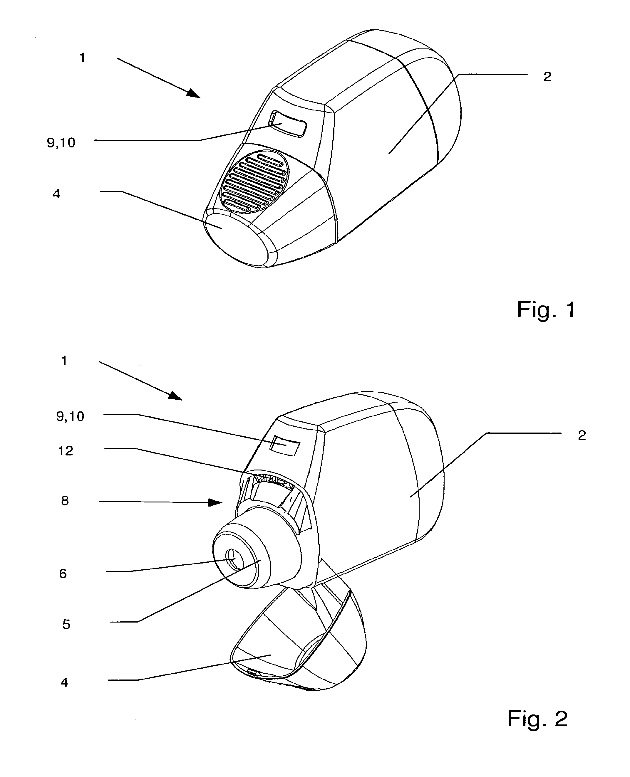 Inhalation device for drugs in powder form