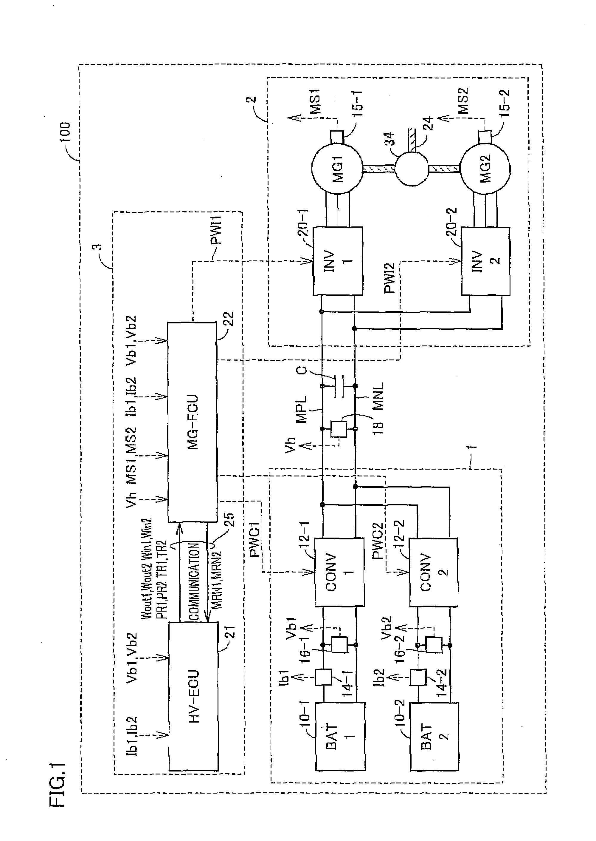 Electrical powered vehicle incorporating motor and inverter, and control method therefor
