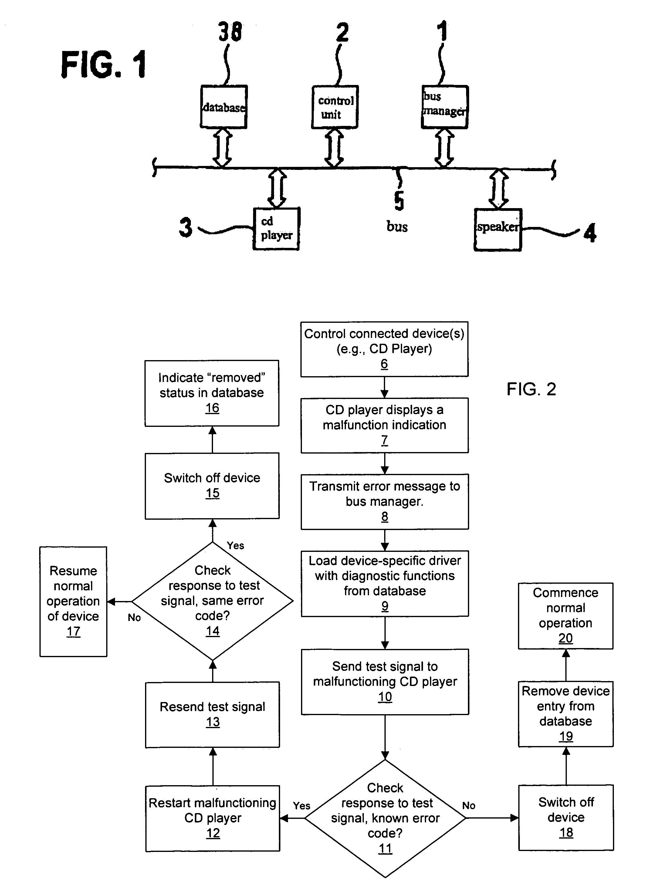 Method for treating a defective device in a vehicle communications network