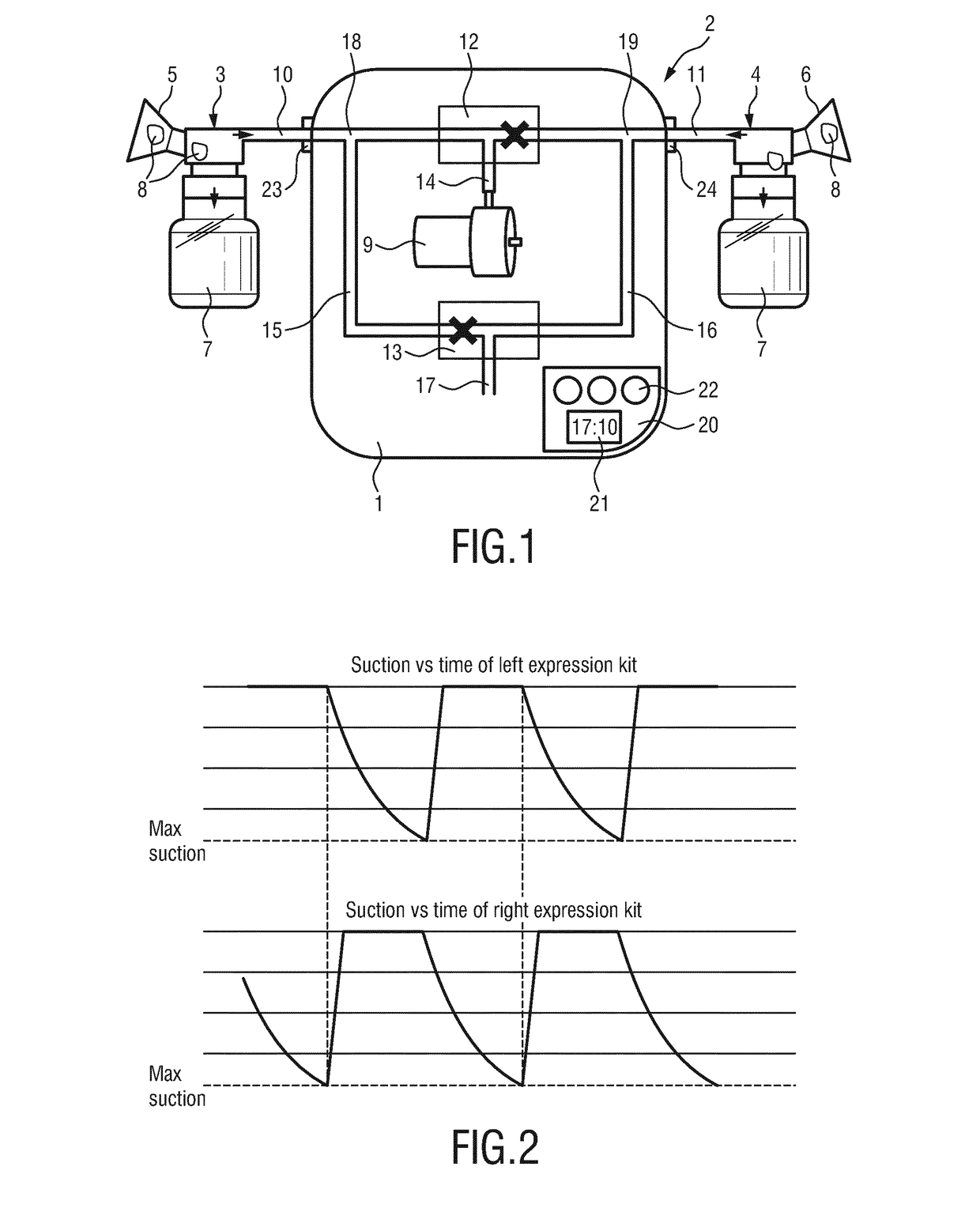 Pump arrangement for a double breast pump, double breast pump and method of operatioon