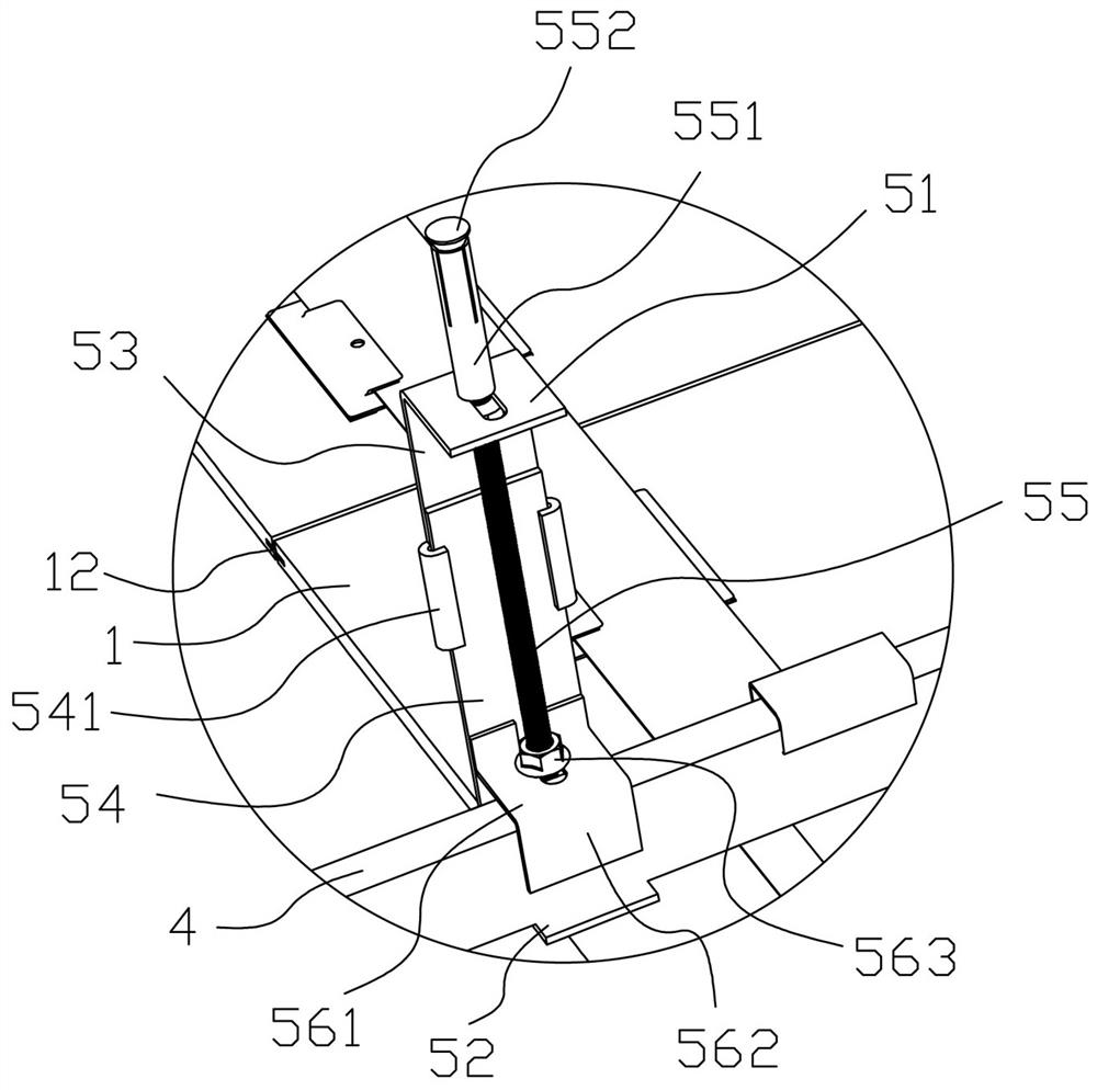 Ceiling structure suitable for square steel keel and mounting method thereof