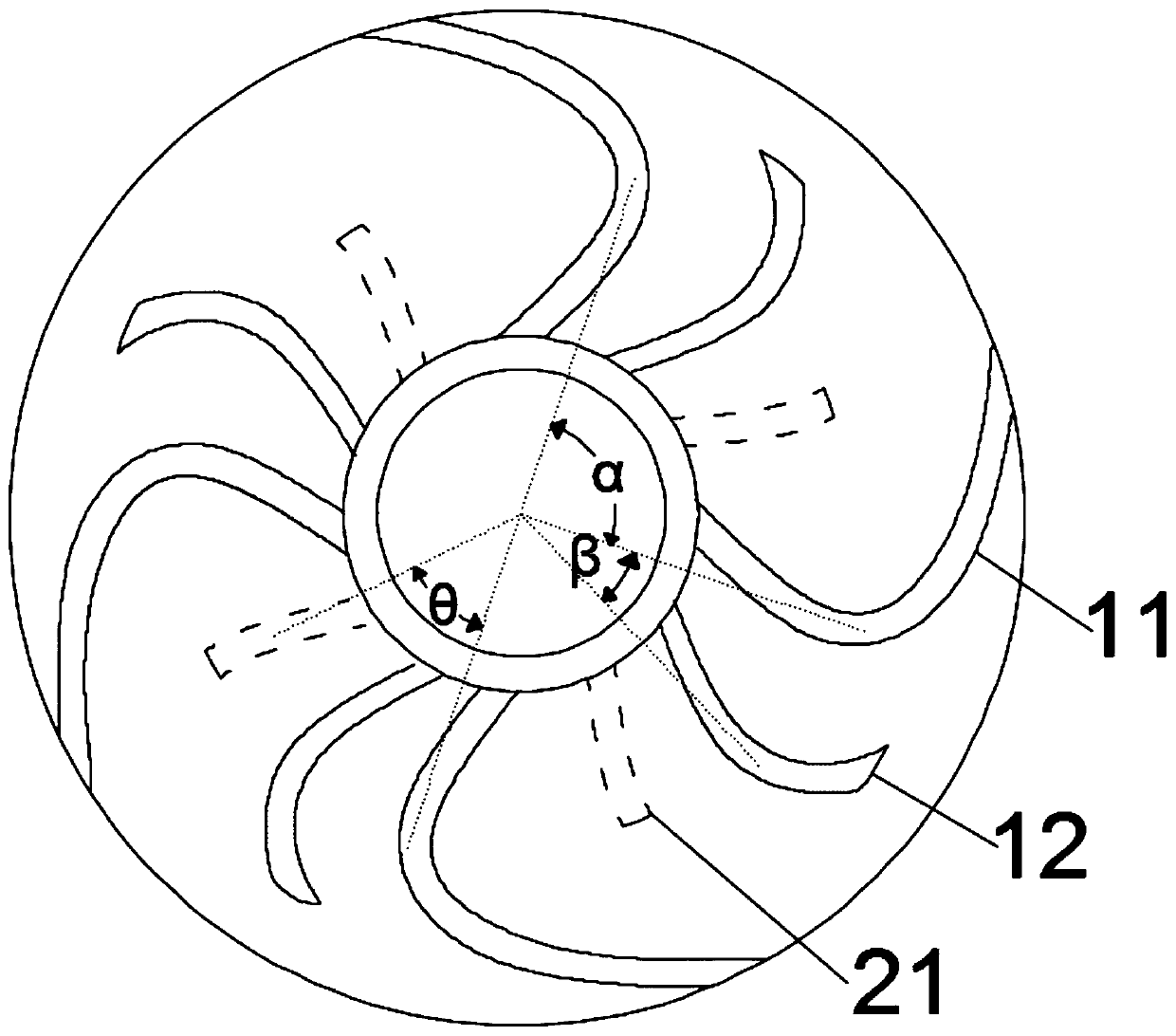 Centrifugal pump with cavitation-resisting impeller