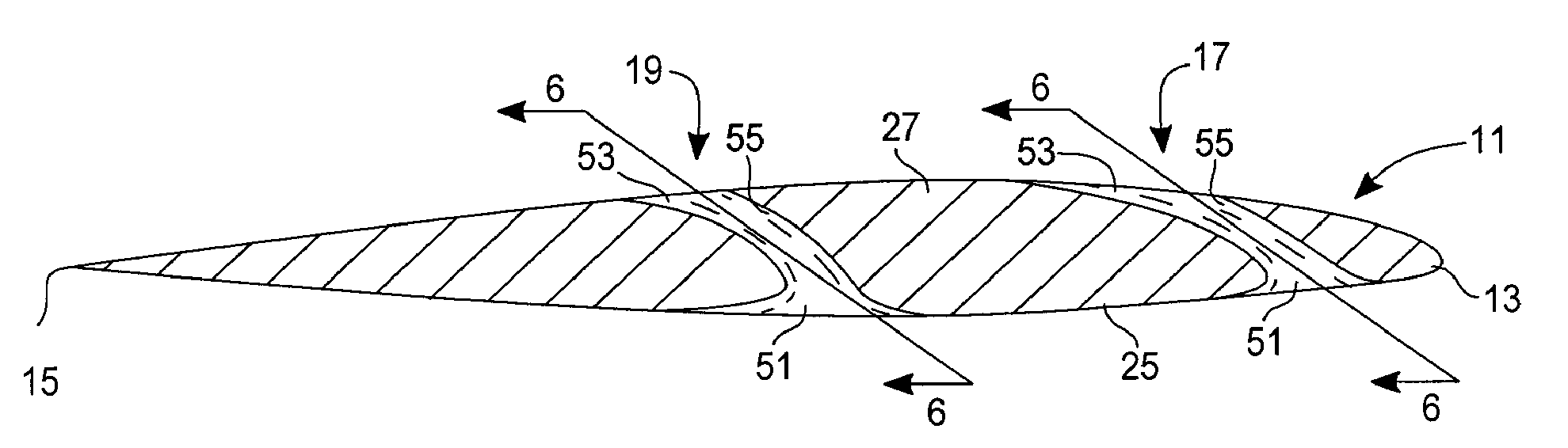 Fluid dynamic section having escapelet openings for reducing induced and interference drag, and energizing stagnant flow