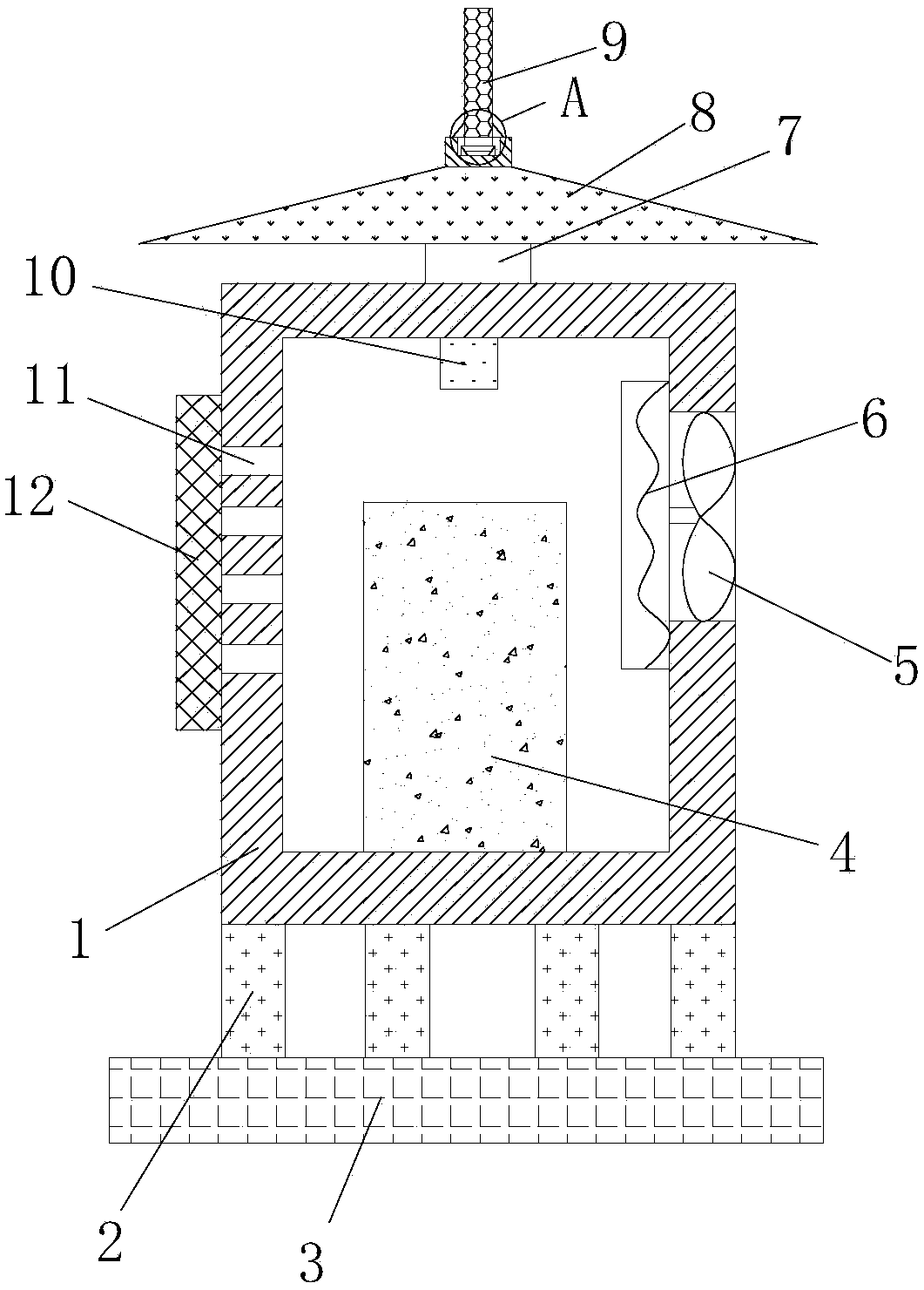 Lightning-protection and damp-proof distribution box device