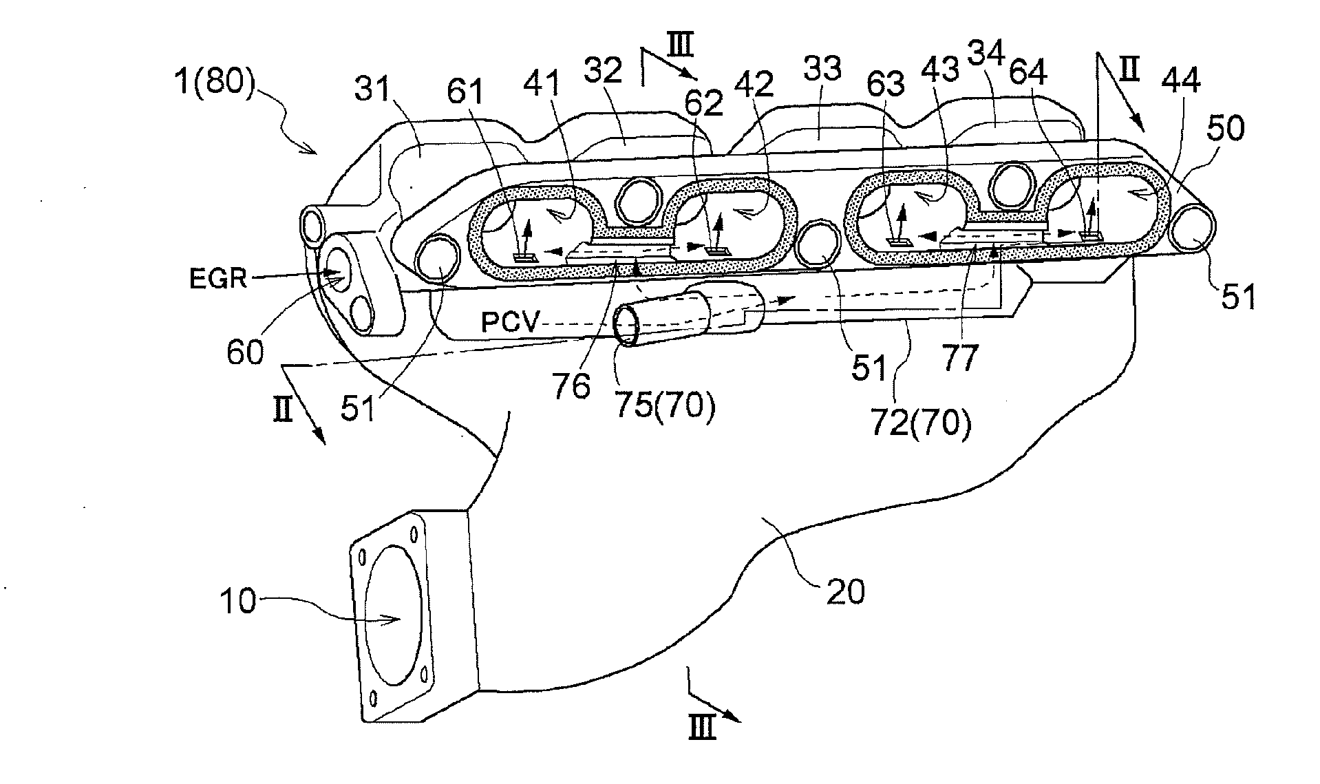 Freeze prevention arrangement for pcv channel and intake manifold