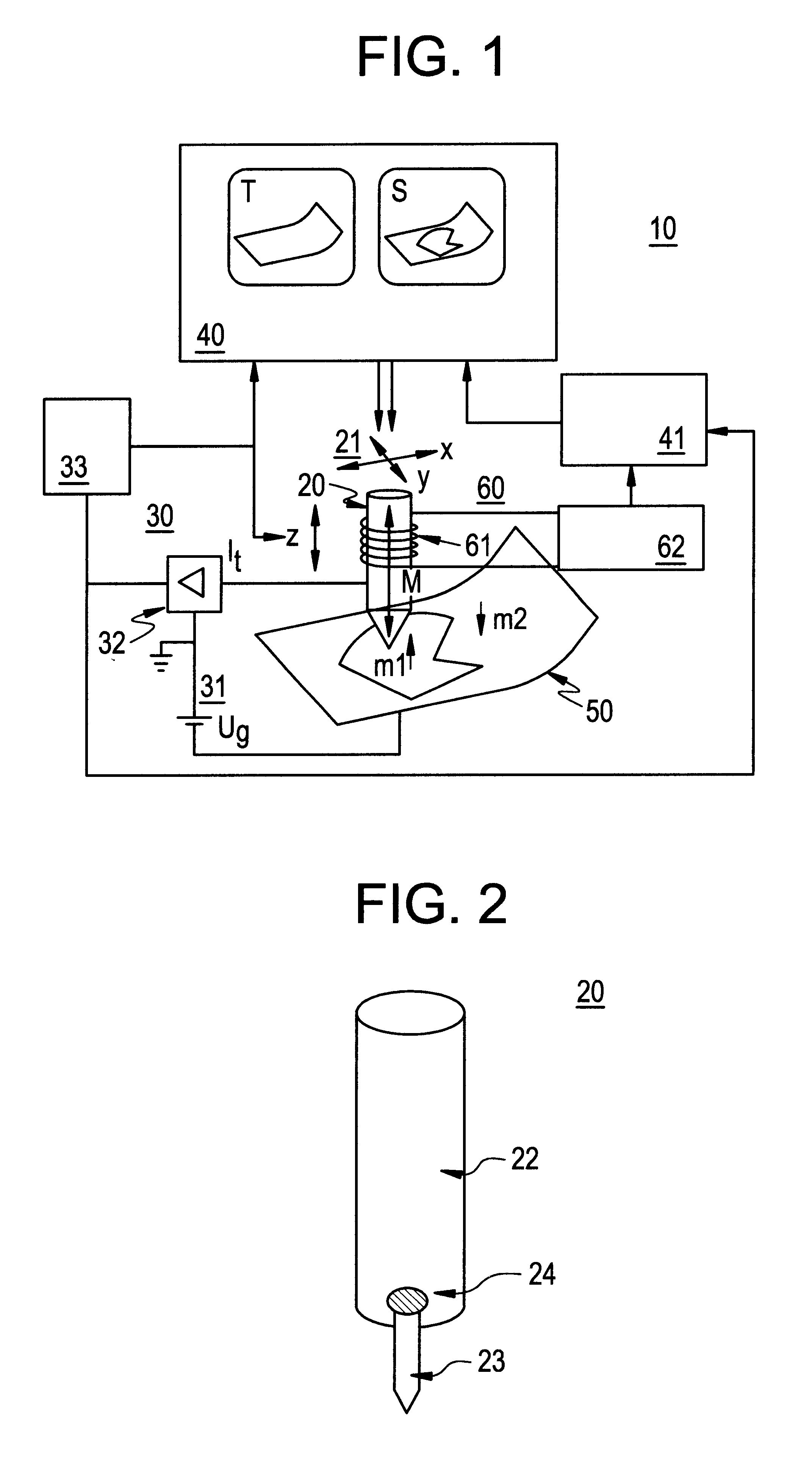 Method and device for tunnel microscopy