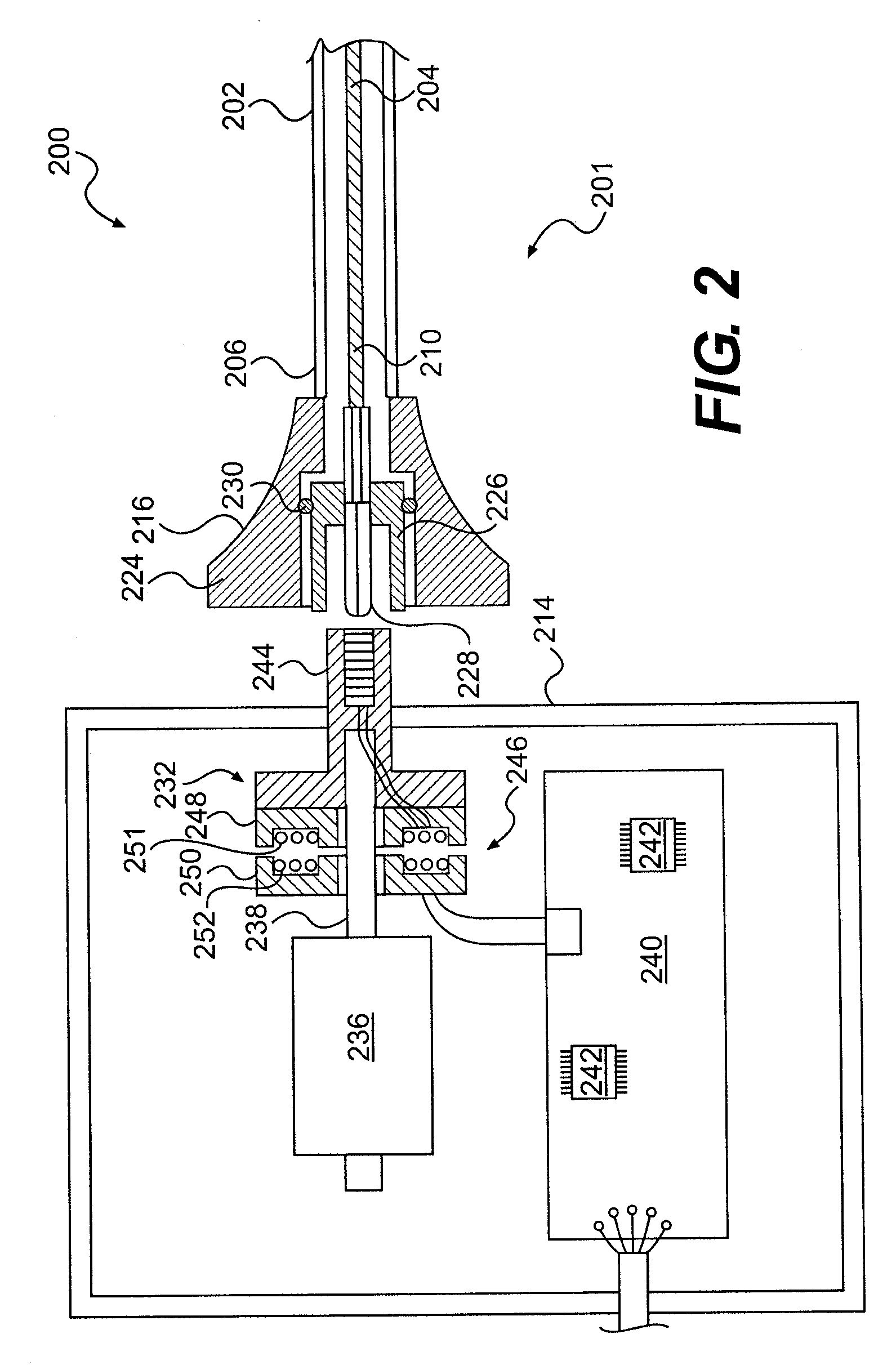 Rotational intravascular ultrasound probe with an active spinning element