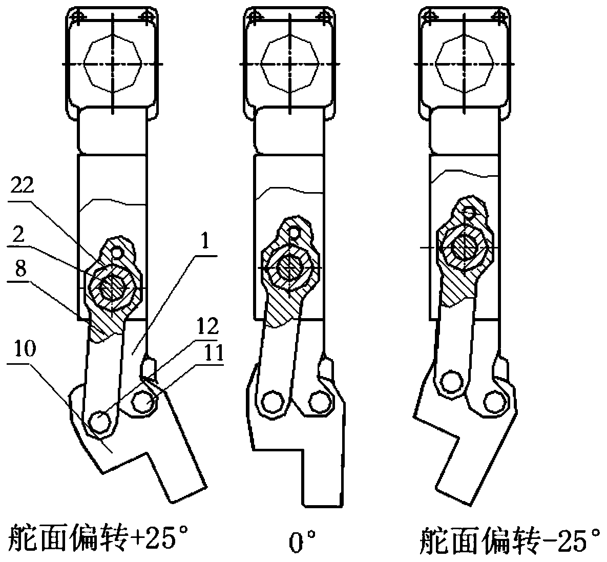 Automatic variable control surface speed reducing mechanism with feedback for pneumatic test