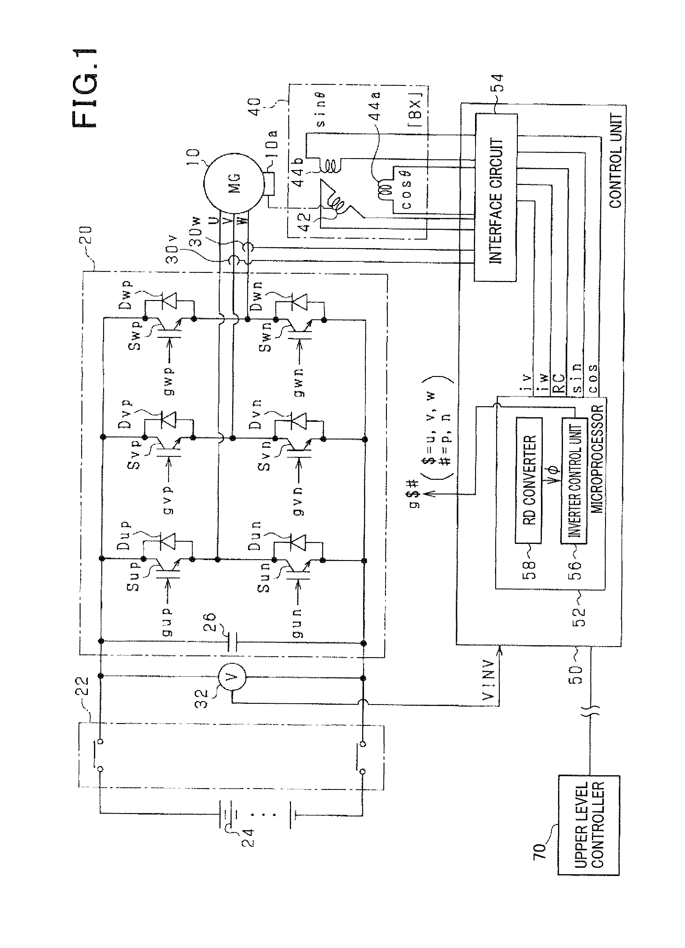 Apparatus for controlling rotating machine based on output signal of resolver