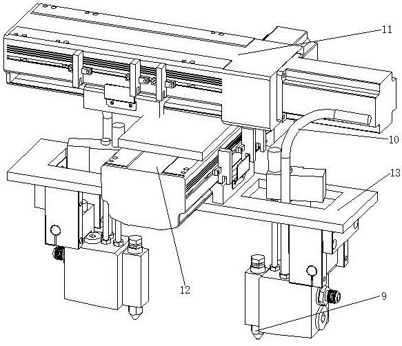 Battery pole gluing method and battery pole gluing mechanism