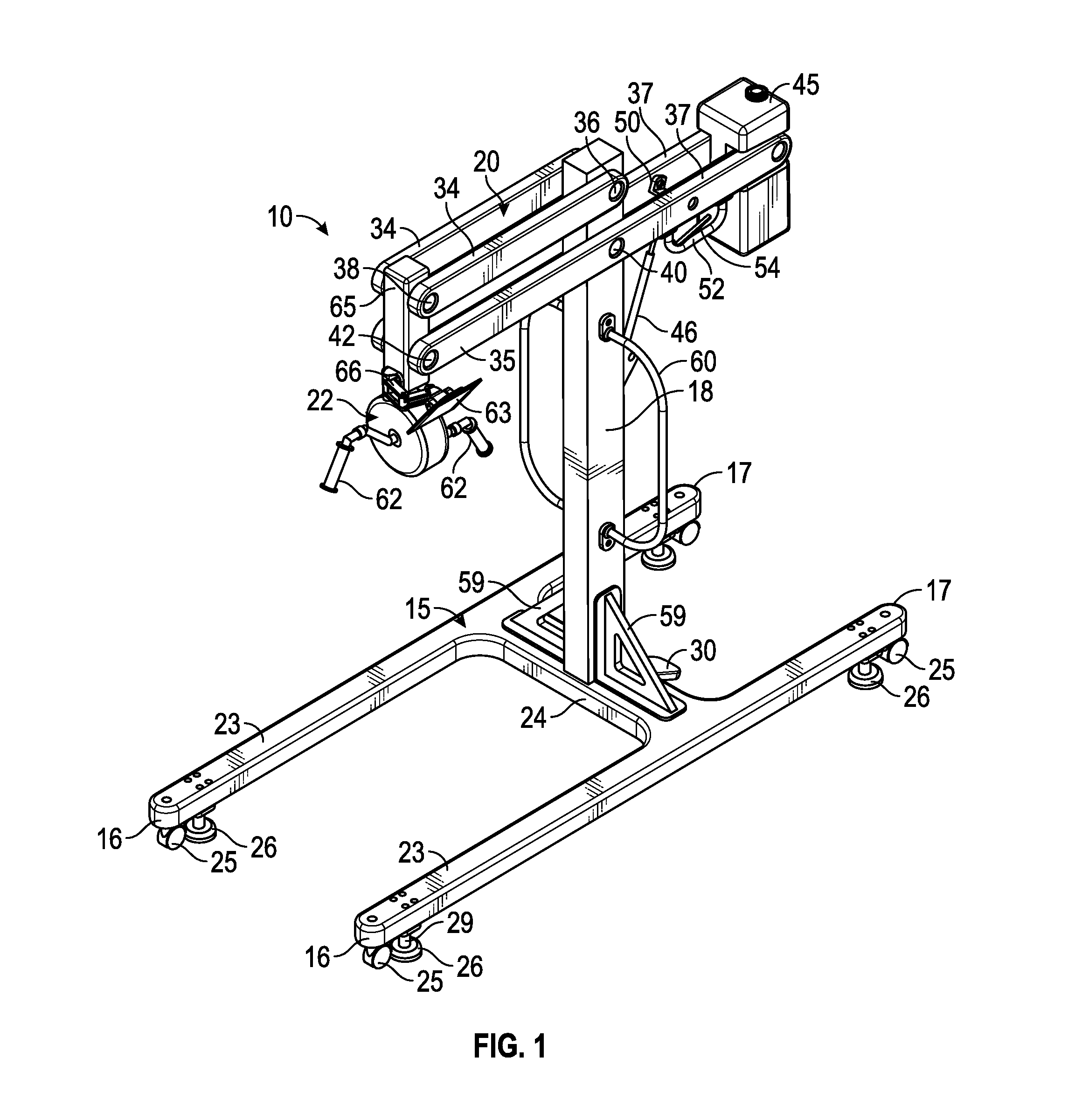 Exercise machine and method for use in a supine position