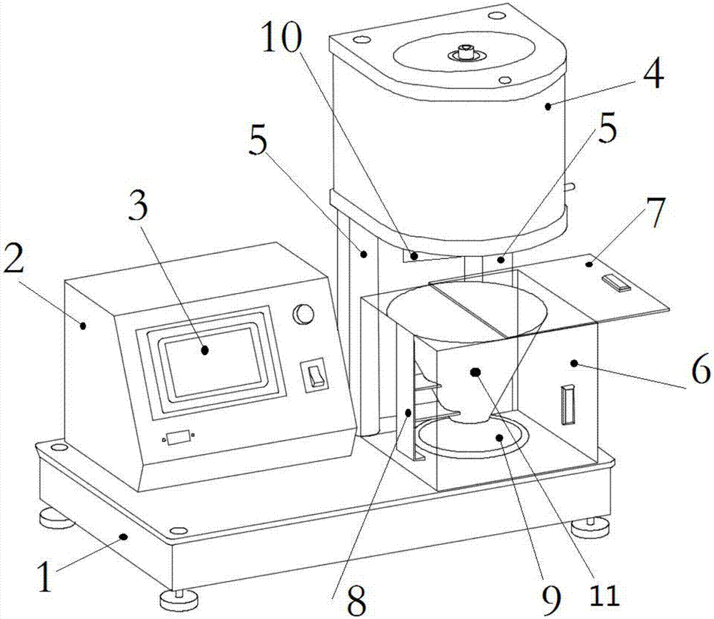 Melt flowing velocity testing device