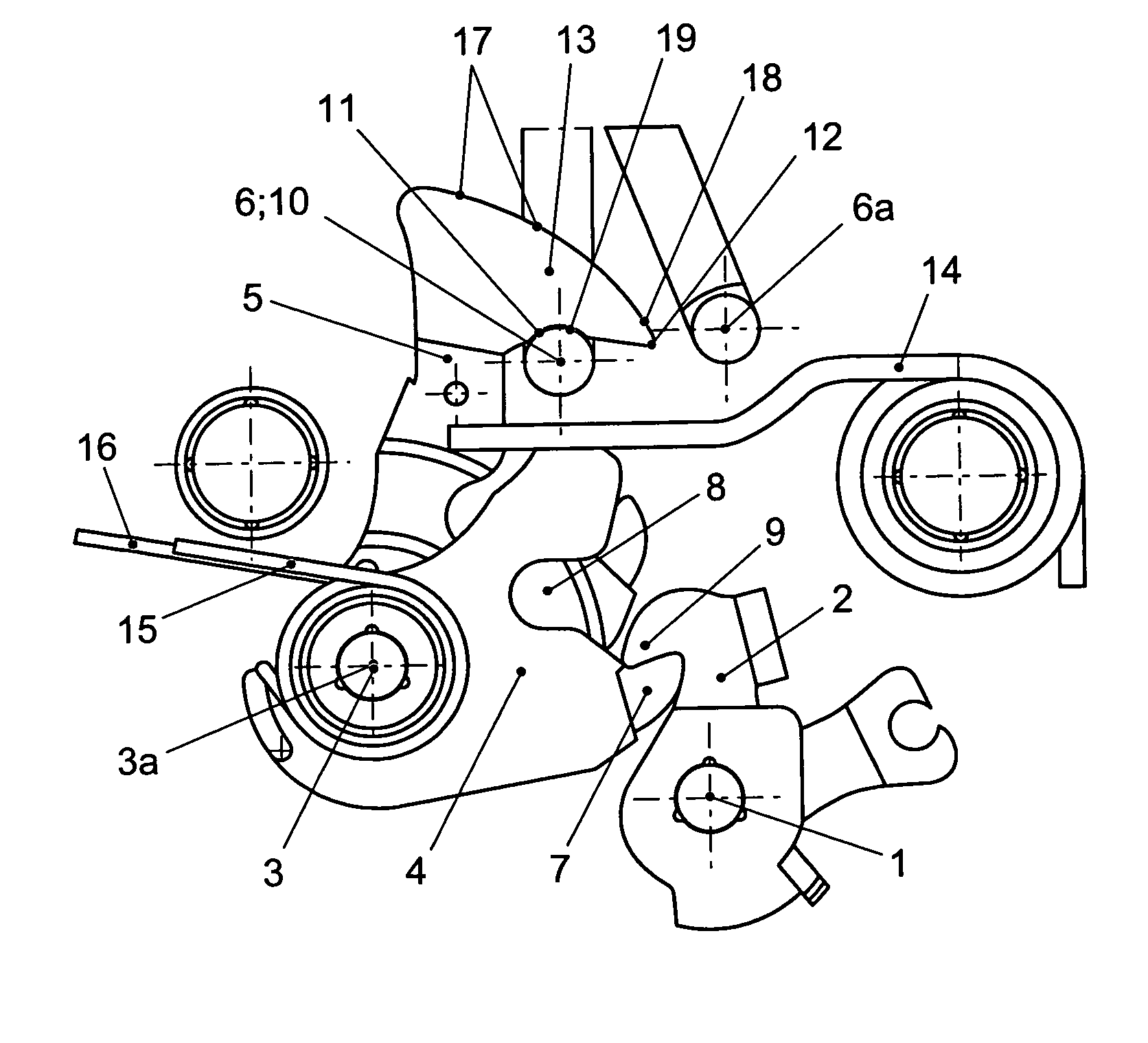 Front hood safety closure system having a separate catch-hook control