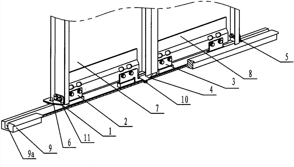 Elevator landing door combination mounting anti-off device