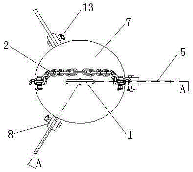 Three-fork connecting rod self-adjusting coil spreader
