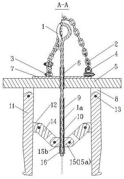 Three-fork connecting rod self-adjusting coil spreader