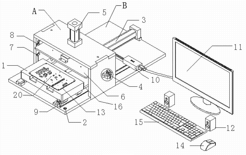 Detection device for detecting circuit board
