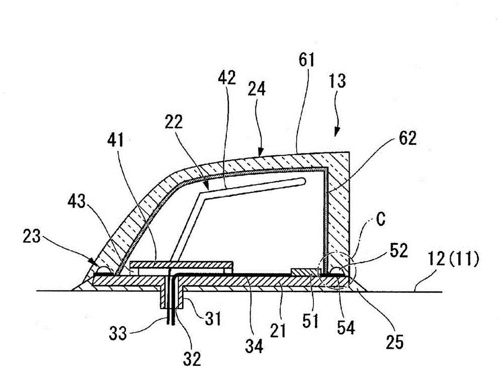 Antenna for vehicle with light-emitting bodies
