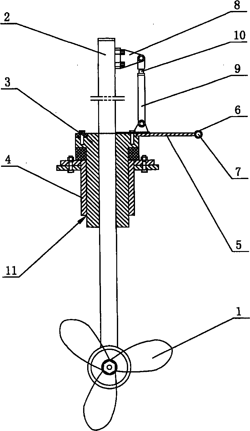 Screw-propeller lifting and reversing arrangement