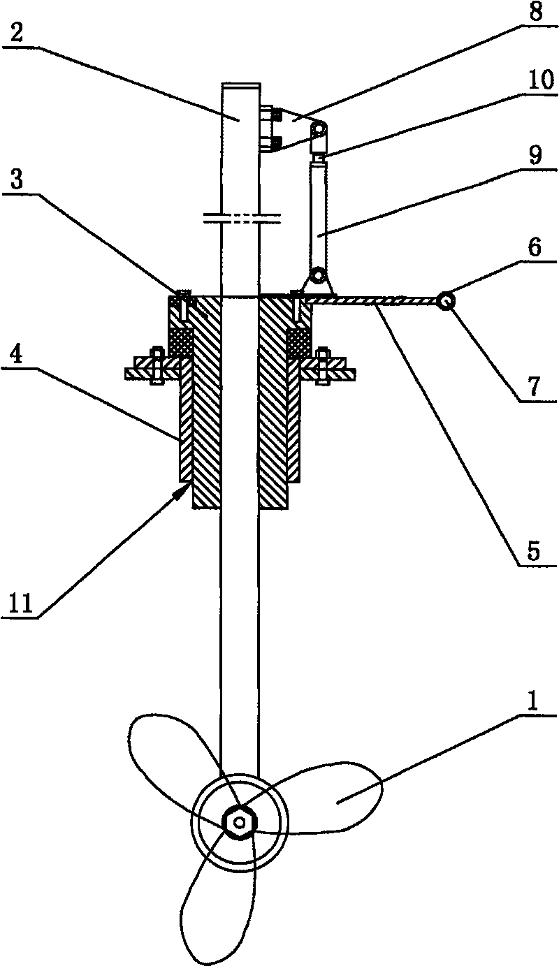 Screw-propeller lifting and reversing arrangement