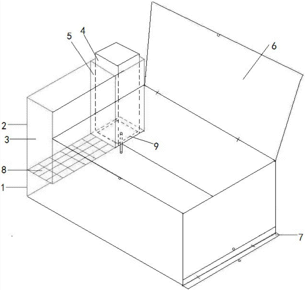 Experimental rat feeding cage convenient for replacing cushion material