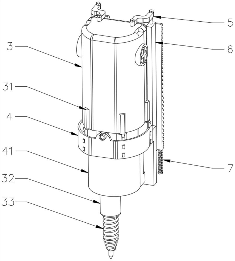 A punching device suitable for pump body