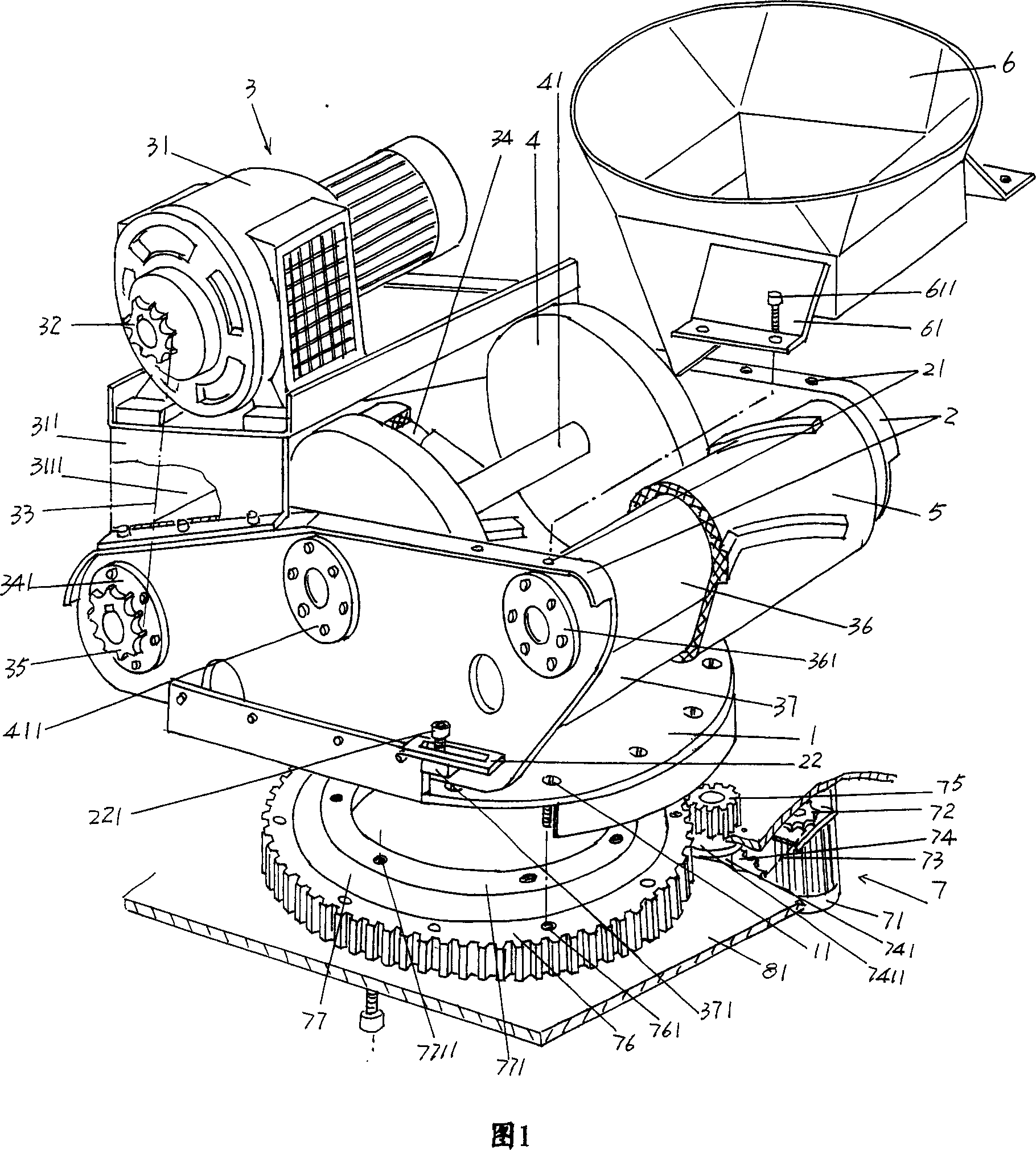 Throwing mechanism for cabin cleaning vehicle