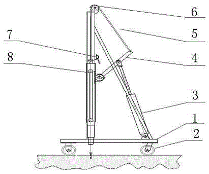 Mobile pneumatic nailing special vehicle