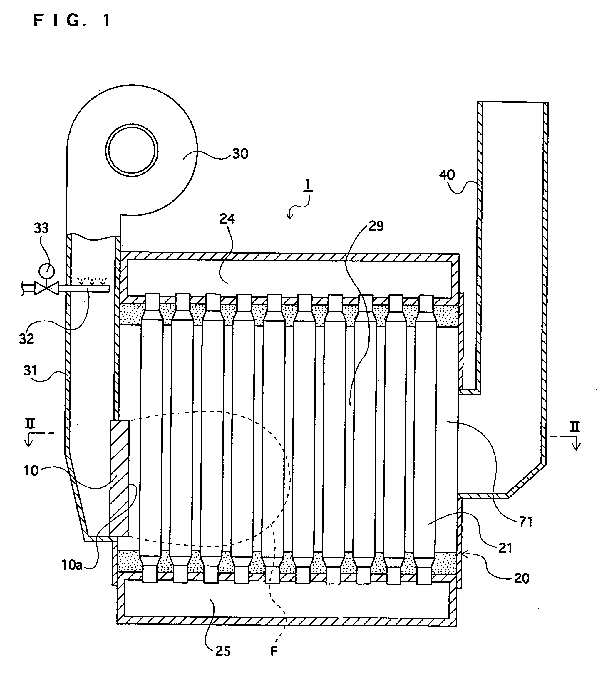 Boiler and low-NOx combustion method