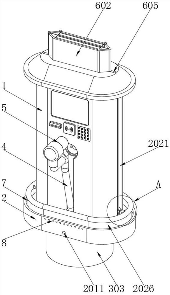 Breakage-proof self-protection type new energy automobile charging pile