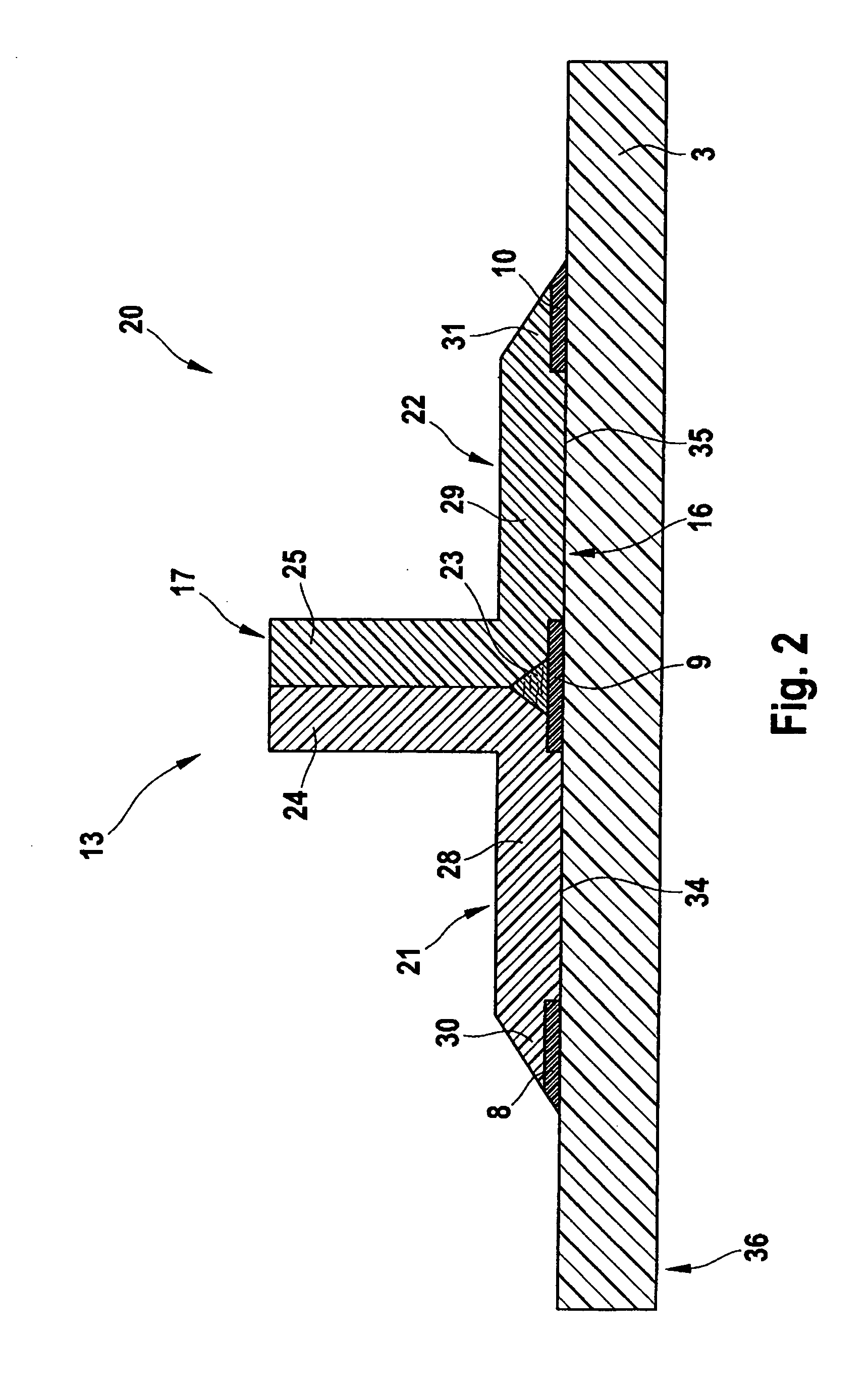 Connecting structure for an aircraft or spacecraft and method for producing the same