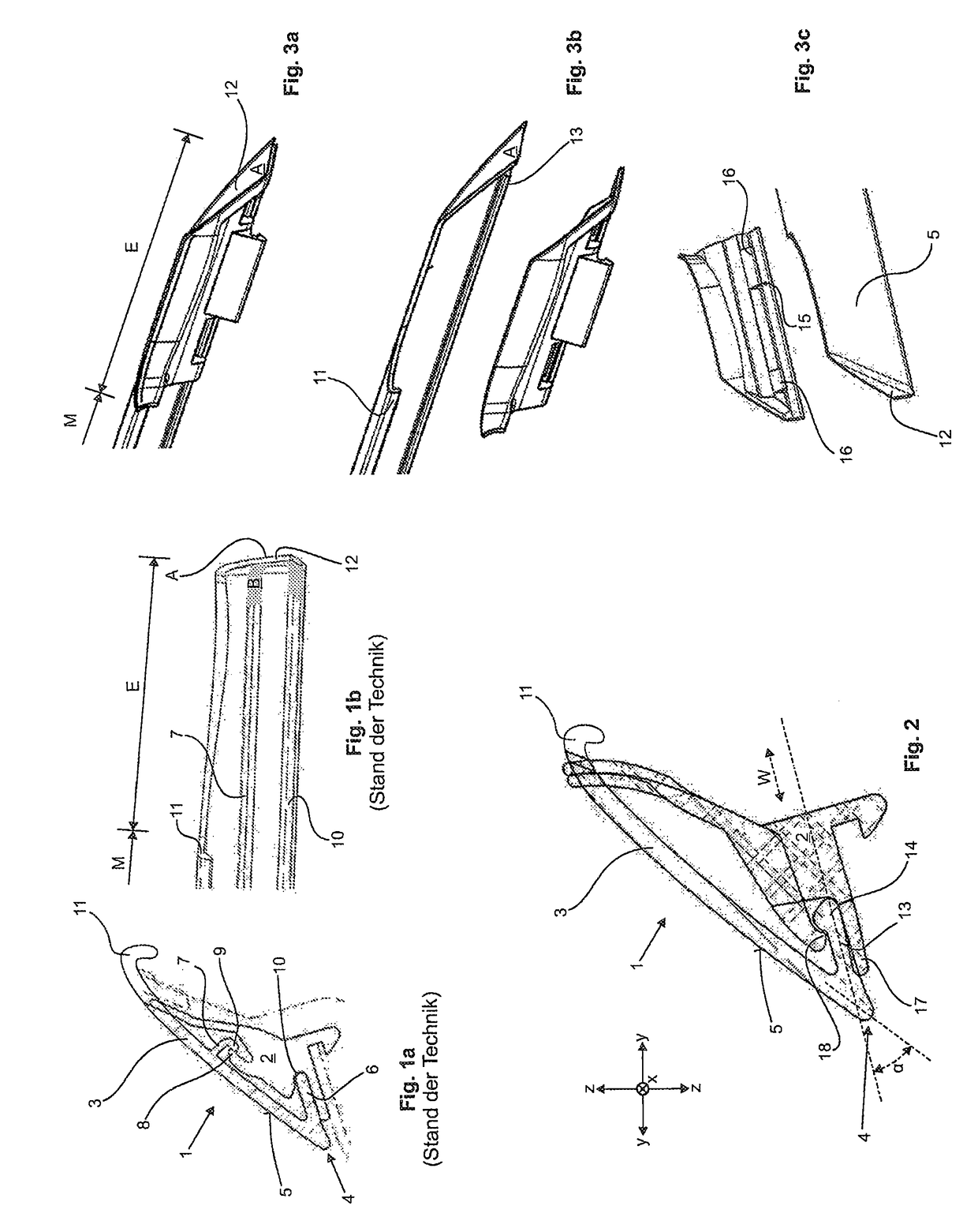 Bridging component and edge trim strip as well as system made from them