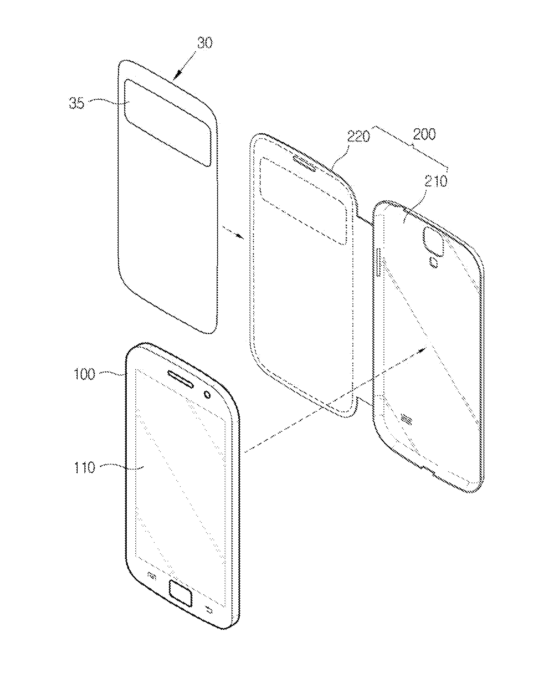 Mobile phone protection case film with transparent part and method for manufacturing same
