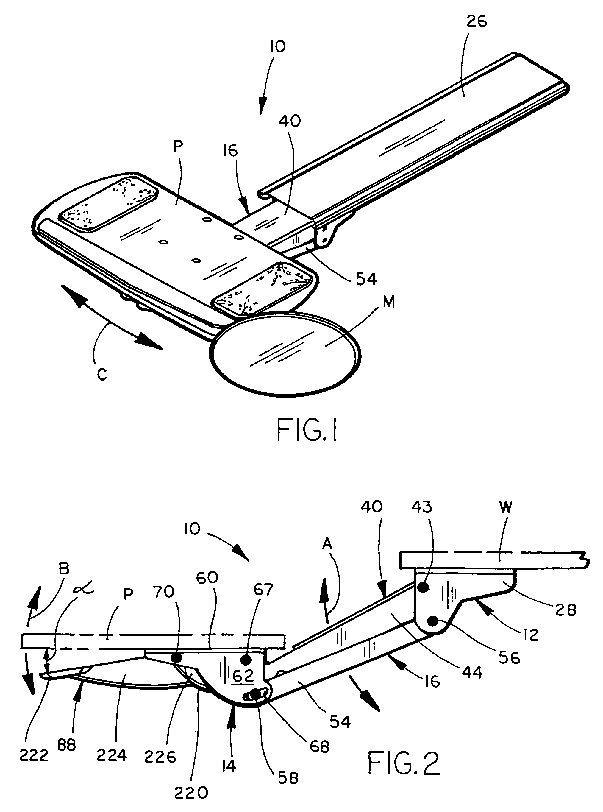 Adjustable support for data entry/interface device
