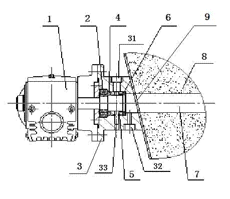 Sealing structure of rotating shaft of powder feeder