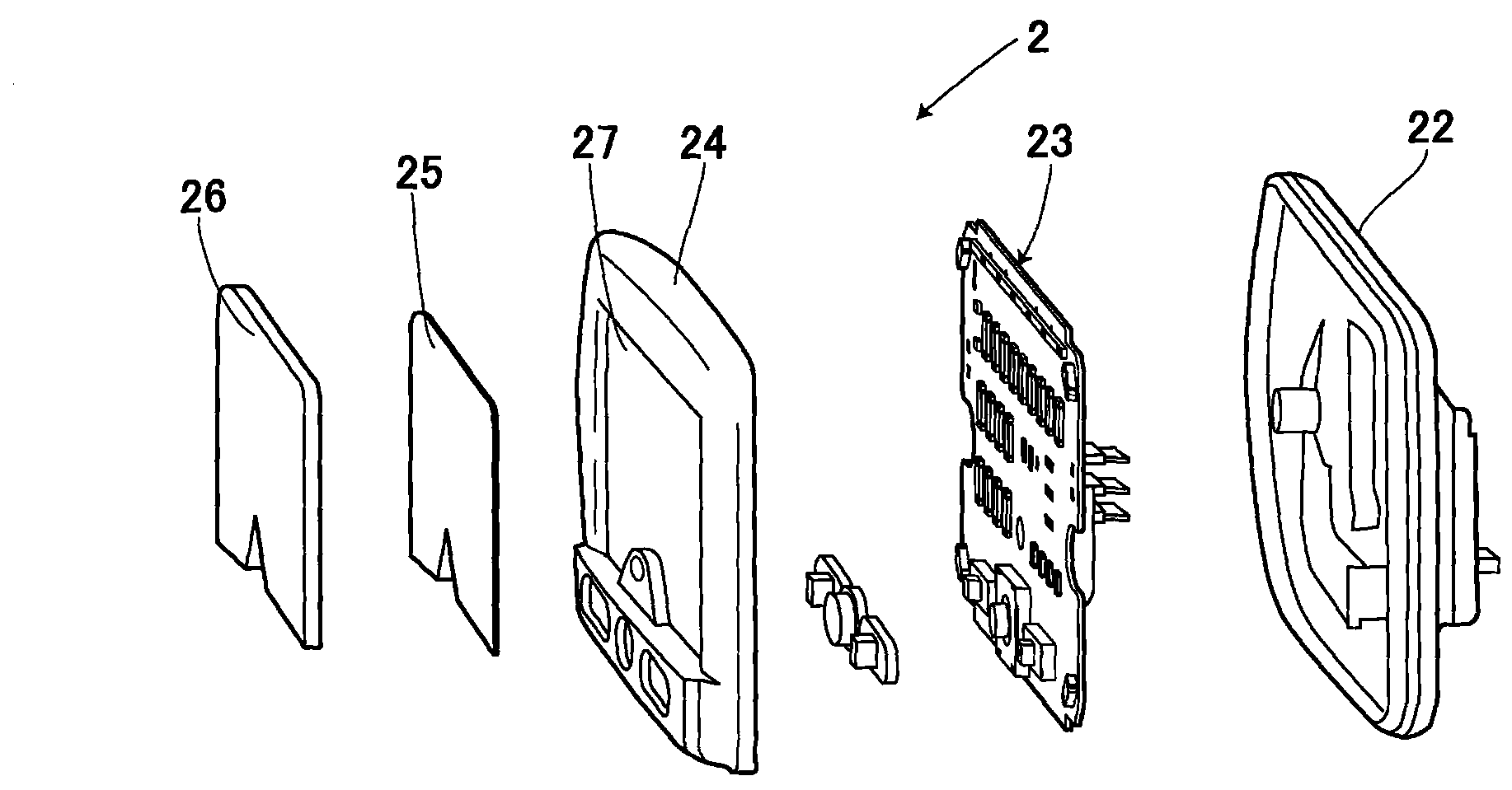 Lighting device in automobile compartment