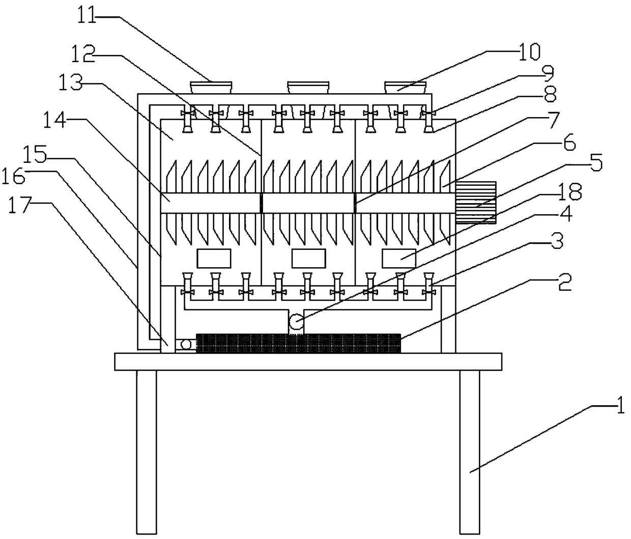 An all-in-one machine for crushing and moistening Chinese herbal medicines