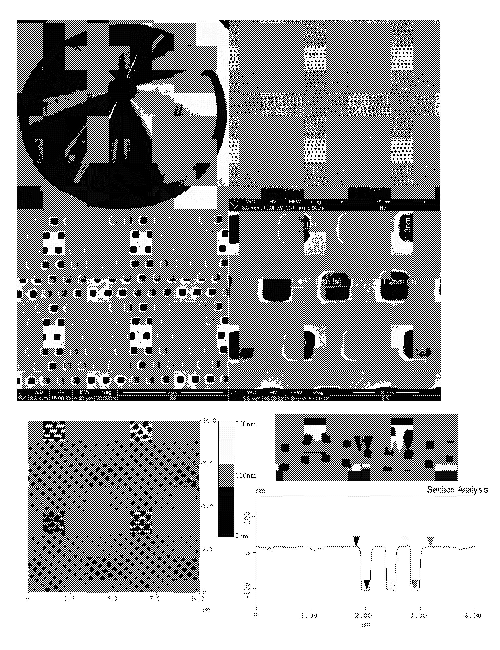 Method and process for metallic stamp replication for large area nanopatterns