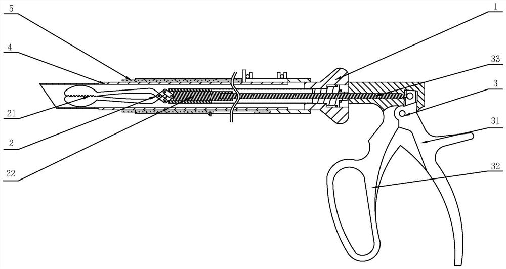 Puncture type laparoscope auxiliary traction device