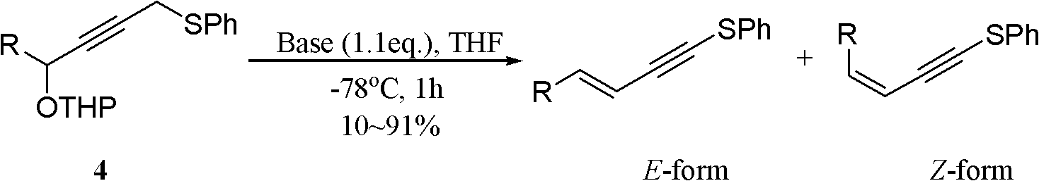 One-pot synthesis method of conjugate eneyne thioether