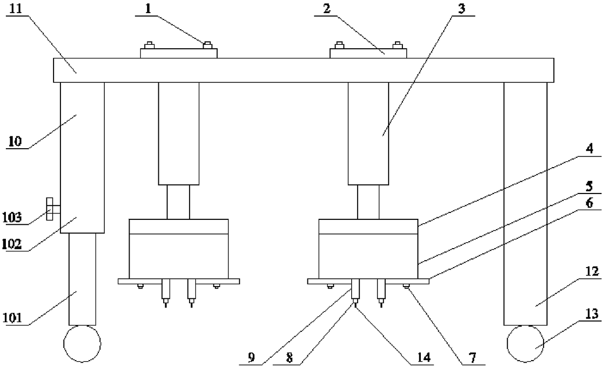 Combined punching device for water conservancy construction