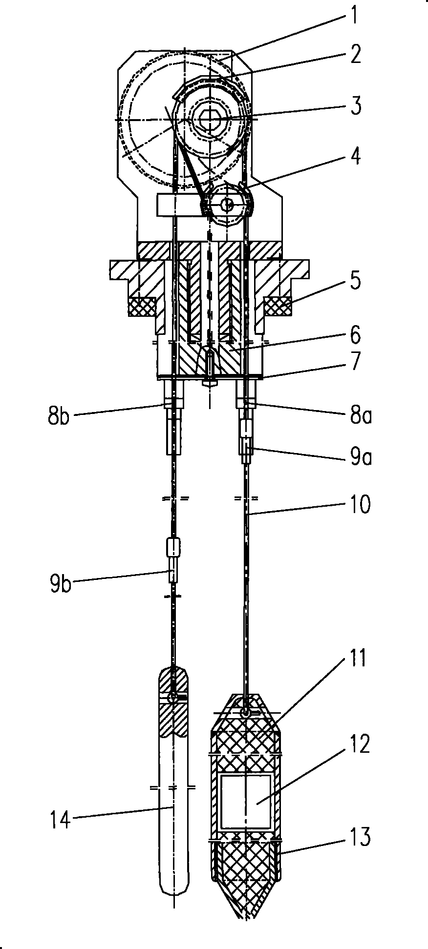 Driving mechanism for neutron producer detection