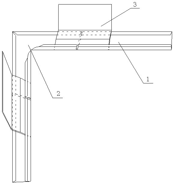 Corner connecting assembly for deckhead