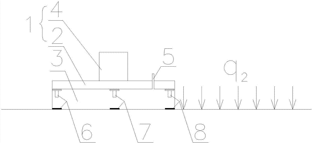 Soil shear strength parameter testing method based on critical edge loading formula